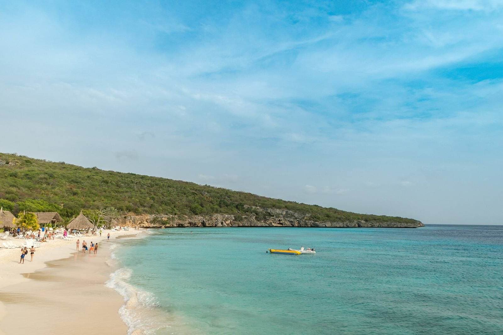 Het witte zandstrand van Cas Abao, Curaçao